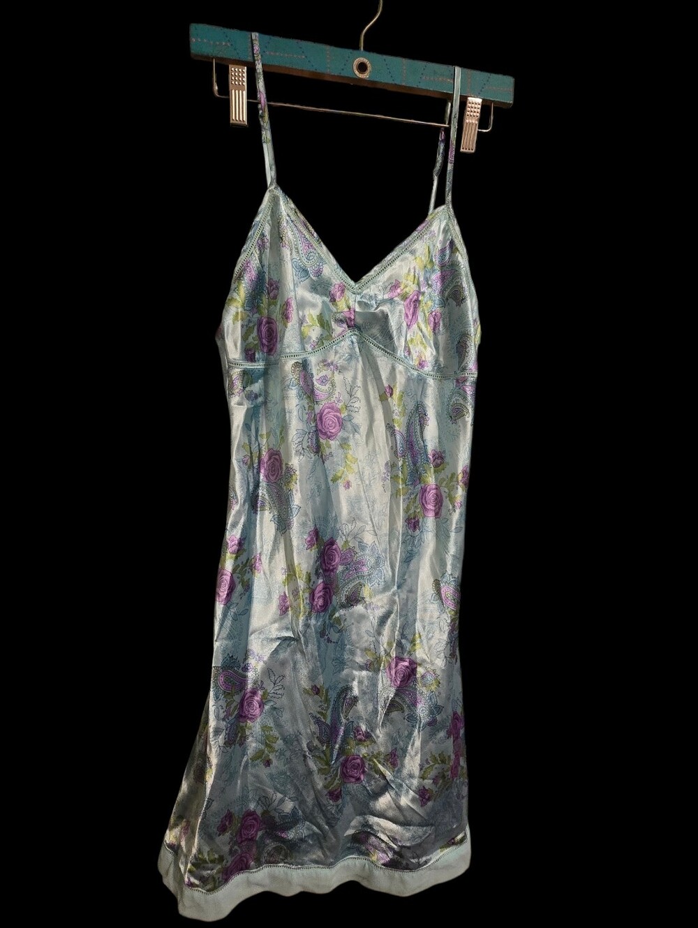 Vintage | Light Blue Satin Slip